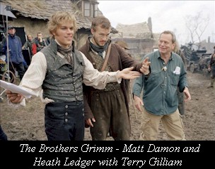 On the set of "The Brothers Grimm"