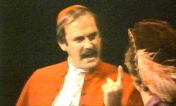 The Pope threatening Michelangelo